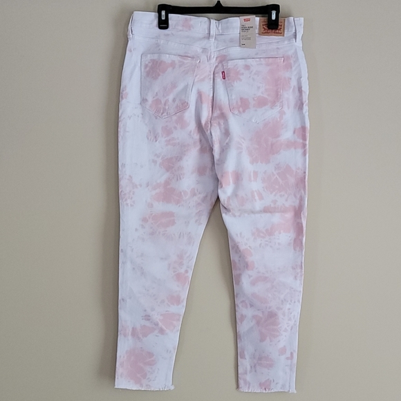 💙HP💙 Levi's High-Rise Rose Overdye Raw Hem Skinny Jeans 16W - Picture 11 of 15